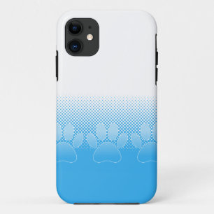 Capa Para iPhone Da Case-Mate Patas Azuis e Brancas com Fundo de Papel Jornal