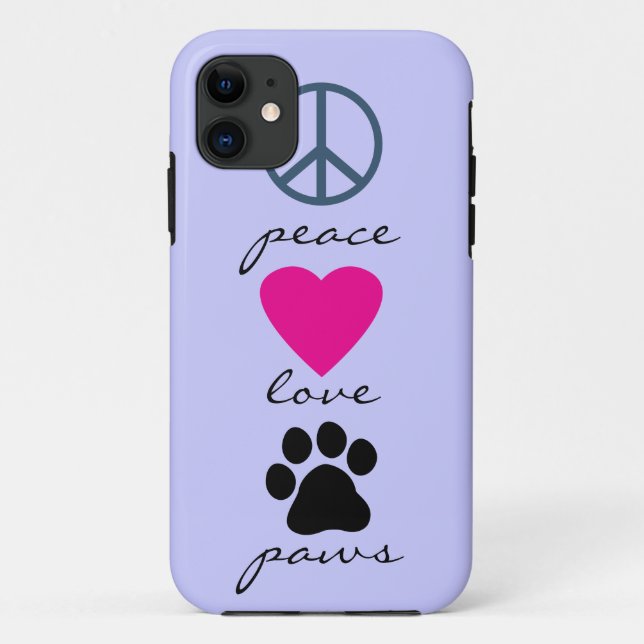 Capa Para iPhone Da Case-Mate Patas do amor da paz (Verso)