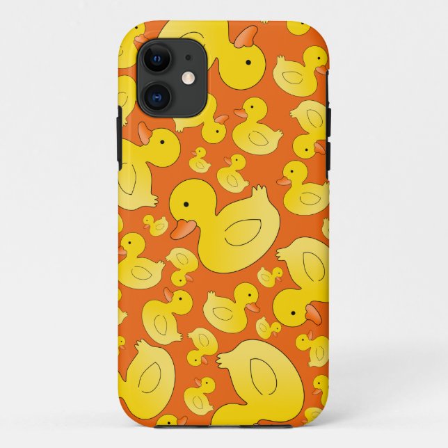 Capa Para iPhone Da Case-Mate Patos de borracha de laranja (Verso)