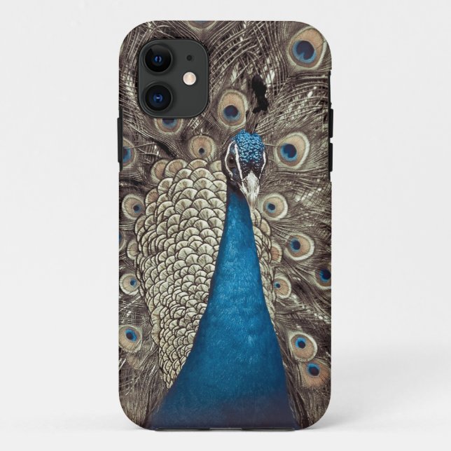 Capa Para iPhone Da Case-Mate Pavão Azul Antiquado (Verso)