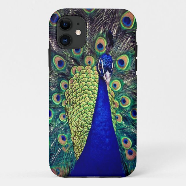 Capa Para iPhone Da Case-Mate Pavão Azul Cobalto (Verso)