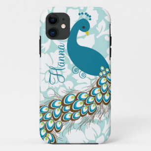 Capa Para iPhone Da Case-Mate Pavão moderno elegante do damasco personalizado