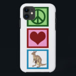 Capa Para iPhone Da Case-Mate Peace Love Kangaroo<br><div class="desc">Um sinal de paz,  coração e canguru fofo. Eu adoro presentes bonito em animais australianos. Peace Love Kangaroos.</div>