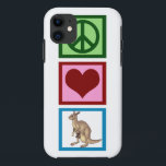 Capa Para iPhone Da Case-Mate Peace Love Kangaroo<br><div class="desc">Um sinal de paz,  coração e canguru fofo. Eu adoro presentes bonito em animais australianos. Peace Love Kangaroos.</div>