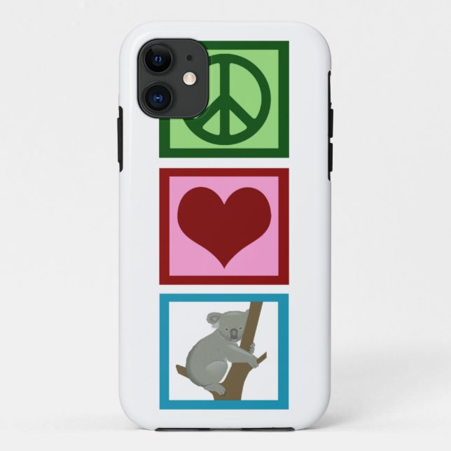 Capa Para iPhone Da Case-Mate Peace Love Koala Bear (Verso)