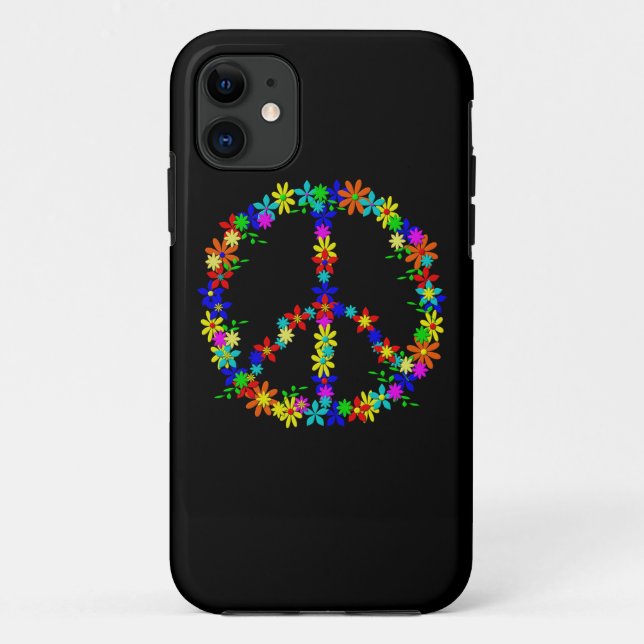 Capa Para iPhone Da Case-Mate Peace símbolo Flower Power (Verso)