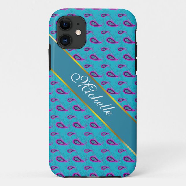 Capa Para iPhone Da Case-Mate Peacock Blue Paisley (Verso)