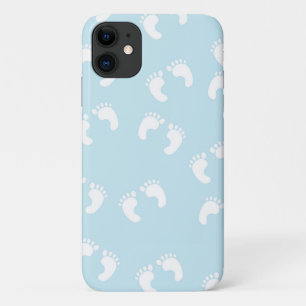 Capa Para iPhone Da Case-Mate Pegadas de Bebê, Pé de Bebê, Passos, Pés, Azul