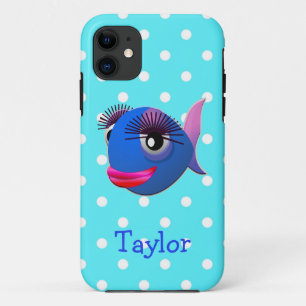 Capa Para iPhone Da Case-Mate Peixe de Desenho Animado Engraçado Fofo Pontos Per