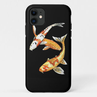 Capa Para iPhone Da Case-Mate Peixe dourado oriental de Koi no preto