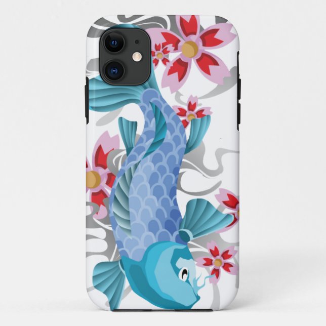 Capa Para iPhone Da Case-Mate Peixes azuis de Koi (Verso)