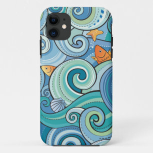 Capa Para iPhone Da Case-Mate Peixes entre o teste padrão de ondas