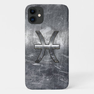 Capa Para iPhone Da Case-Mate Peixes Sinal de Zodíaco no Estilo Grunge Silver S