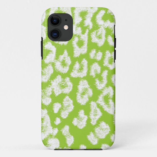 Capa Para iPhone Da Case-Mate Pele de impressão leopardo com Limão e branco (Verso)