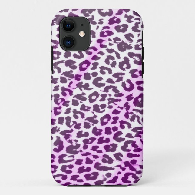 Capa Para iPhone Da Case-Mate Pele de pele de couro rosa-do-leopardo (Verso)