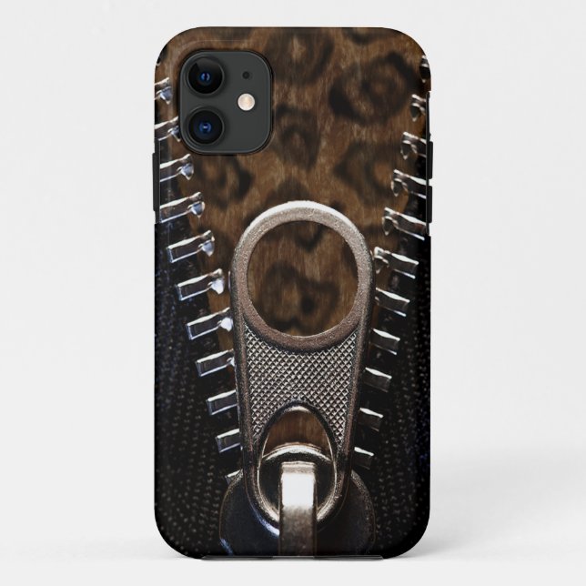 Capa Para iPhone Da Case-Mate Pele Zippered do impressão do leopardo (Verso)