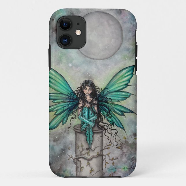 Capa Para iPhone Da Case-Mate Pequena Arte Fantástica Fae Gótica Fada Verde (Verso)