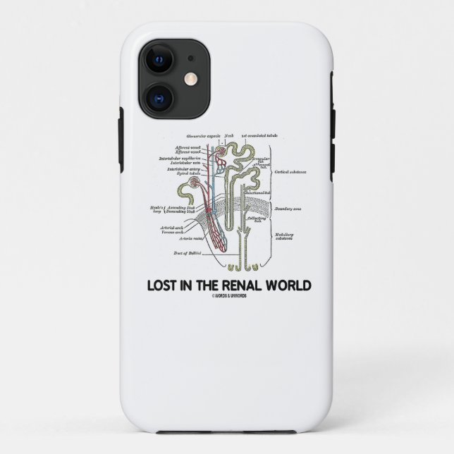 Capa Para iPhone Da Case-Mate Perdido no mundo renal (rim Nephron) (Verso)