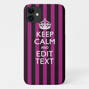 Capa Para iPhone Da Case-Mate Personalizado continue acalma seu texto na Fúcsia
