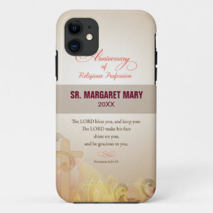 Capa Para iPhone Da Case-Mate Personalizar nome e ano freira, 60 anos religioso