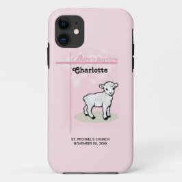 Capa Para iPhone Da Case-Mate Personalizável, Batismo, Rosa, Garota, Lambe
