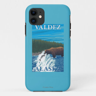 Capa Para iPhone Da Case-Mate Pesca do Urso no Rio - Valdez, Alasca