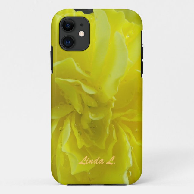Capa Para iPhone Da Case-Mate pétalas de flores de begônia amarelo suave. (Verso)