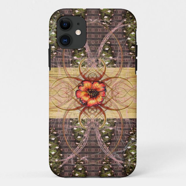 Capa Para iPhone Da Case-Mate Pine Cones e Uma Flor Escarlate (Verso)