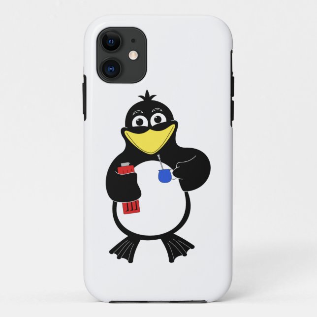 Capa Para iPhone Da Case-Mate Pinguim de desenho animado (Verso)