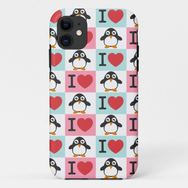 Capa Para iPhone Da Case-Mate Pinguim do amor para o iPhone 5 (Verso)