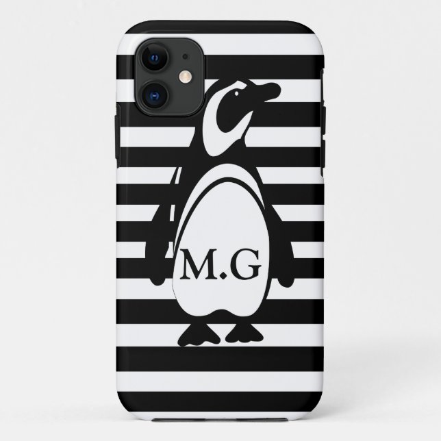 Capa Para iPhone Da Case-Mate Pinguim e listras (Verso)