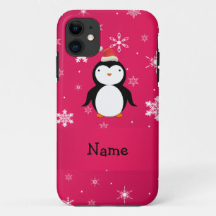 Capa Para iPhone Da Case-Mate Pinguim-pinguim-flocos de neve cor-de-rosa