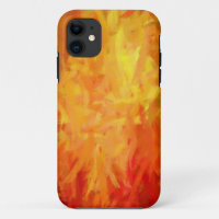 Pintura de Abstrato de Laranja Amarelo 5