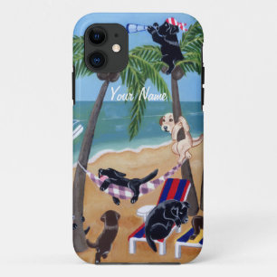 Capa Para iPhone Da Case-Mate Pintura de Labradors das férias de verão
