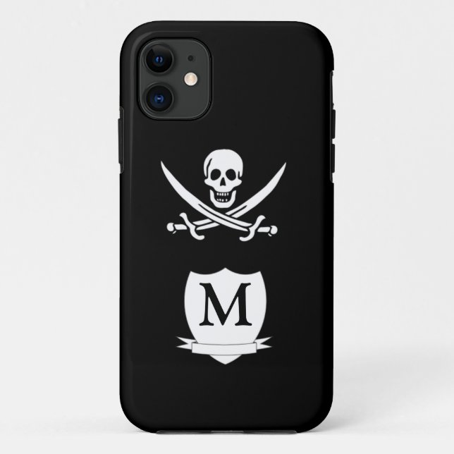 Capa Para iPhone Da Case-Mate Pirata e monograma (Verso)