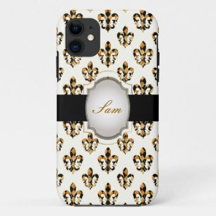 Capa Para iPhone Da Case-Mate Pista de ouro preto Frota de lis/FAY fundo