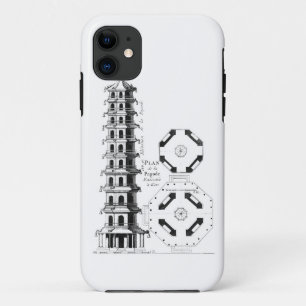 Capa Para iPhone Da Case-Mate Plano do pagode em Kew, 'do Anglo-Qui de Jardins