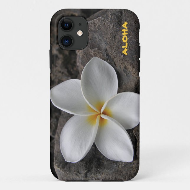 Capa Para iPhone Da Case-Mate Plumeria nas rochas (Verso)