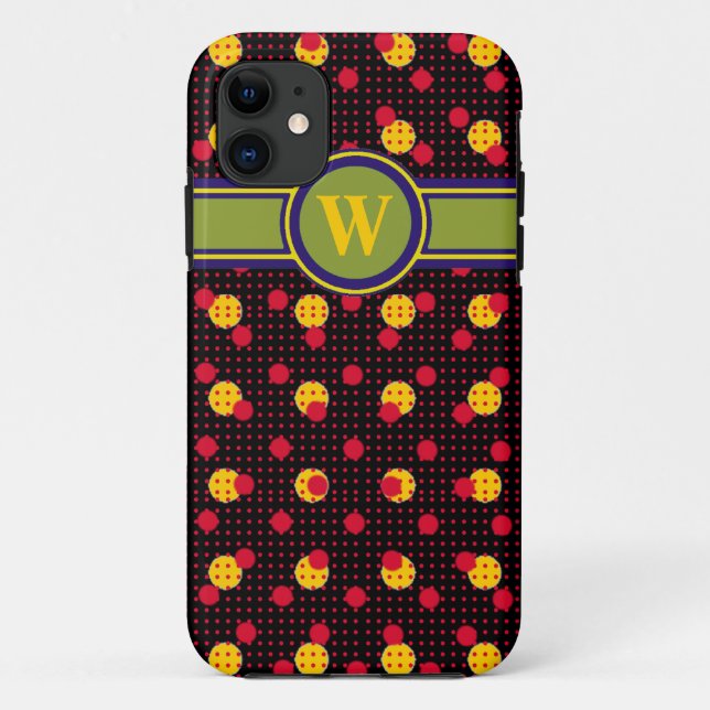 Capa Para iPhone Da Case-Mate polkadots para adicionar a letra inicial (Verso)