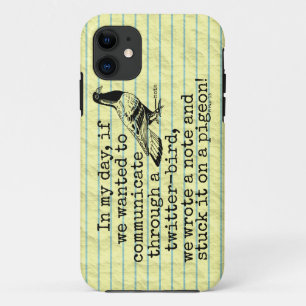 Capa Para iPhone Da Case-Mate Pombo engraçado do pássaro do Twitter da idade