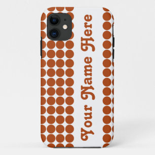 Capa Para iPhone Da Case-Mate Ponto de Safari Vermelho Ferrugem com nome