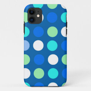 Capa Para iPhone Da Case-Mate Pontos azuis, brancos e verdes brilhantes, moderno