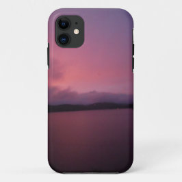 Capa Para iPhone Da Case-Mate pôr do sol roxo no lago de Arrohead