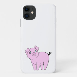 Capa Para iPhone Da Case-Mate Porco-Bebê, Pequeno Porquinho Bonito - Preto-Rosa