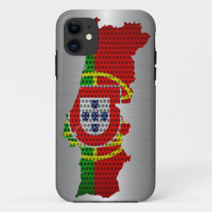 Capa Para iPhone Da Case-Mate Portugal Bandeira e Mapa de Aço Furo Metálico