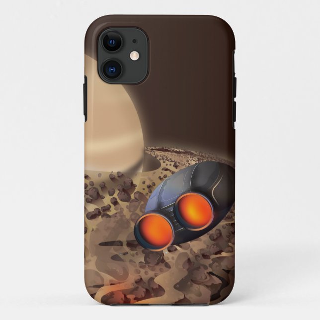 Capa Para iPhone Da Case-Mate Pôster de viagem dos anéis de Saturno. (Verso)