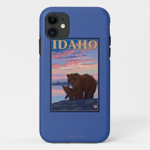 Capa Para iPhone Da Case-Mate Poster de viagens Bear e CubIdahoVintage
