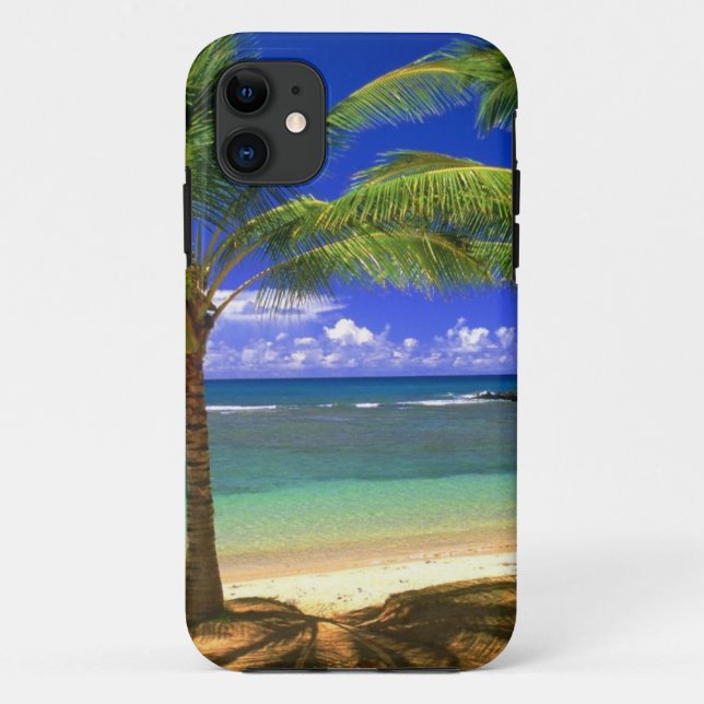 Capa Para iPhone Da Case-Mate praia tropical (Verso)