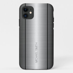 Capa Para iPhone Da Case-Mate Prata e metal de aço inoxidável do preto