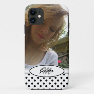 Capa Para iPhone Da Case-Mate Preto & branco: Monograma: Imagem: caso do iPhone
